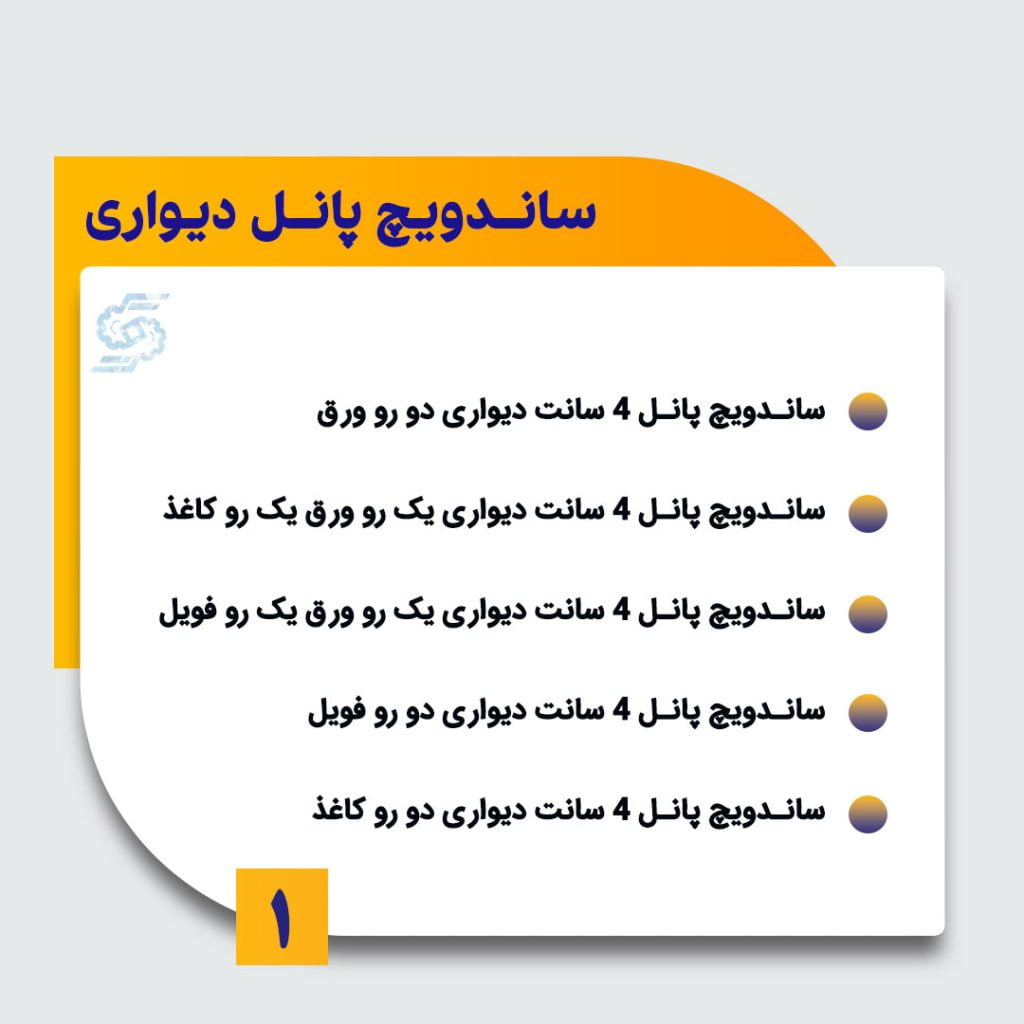 انواع ساندویچ پانل دیواری 4 سانتی کیمیاپانل
